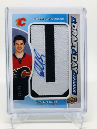 2018 - 19 Sp Game Draft Day Marks Letter " U " Autograph Dillon Dube /35 Flames