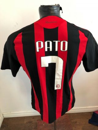 Mens Medium Adidas Soccer Football Futbol Jersey A.  C.  Milan 7 Pato