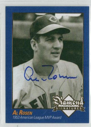 Al Rosen 2009 Diamond Signatures Autographed Signed Card Cleveland Indians