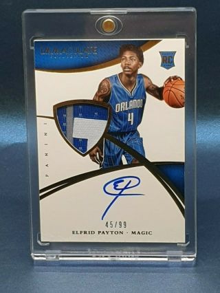 2014 - 15 Elfrid Payton Rookie Patch Auto Immaculate 45/99 Good Prospect