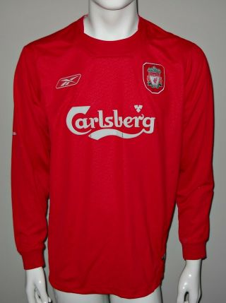 Fc Liverpool Reebok Football Jersey Shirt 2004 - 06 Long Sleeve Red Size L
