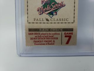 1991 Minnesota Twins Game 7 World Series Ticket & Bonus 1994 Ticket 3