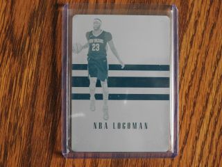 2018 - 2019 National Treasures Anthony Davis Cyan Printing Plate One Of One