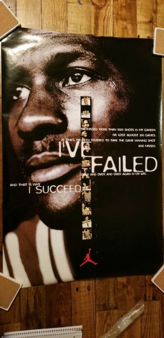 1998 Poster Michael Jordan Succeed 5540 Nike