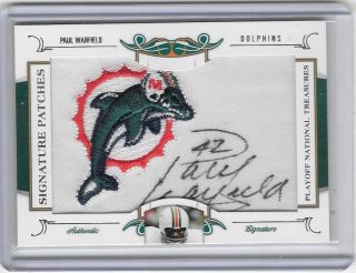 Paul Warfield 2008 National Treasures Signature Patch Autograph 18/26 - Dolphins