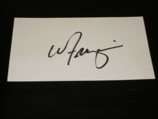 Walt Frazier Autographed 3x5 Index Card - Hof Knicks