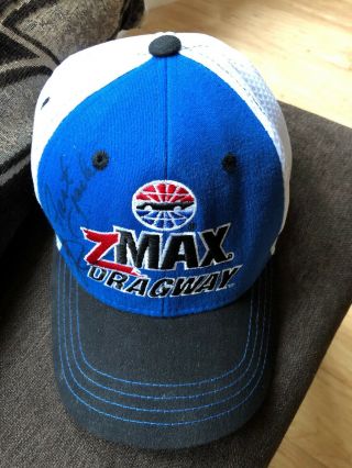 Courtney Force Autographed Hat Nhra Zmax Dragway Signed Courtney Force Hat