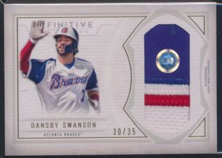 2019 Topps Definitive Dansby Swanson Jumbo Relic Patch /35 Braves