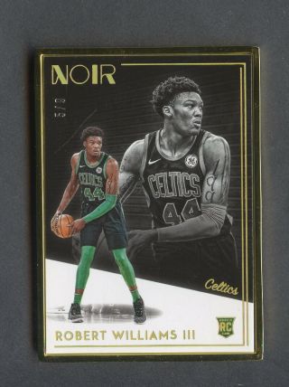 2018 - 19 Panini Noir Framed Robert Williams Iii Boston Celtics Rc Rookie 5/9