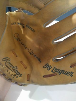 Mickey Mantle Rawlings Childrens Baseball Glove Vintage 4