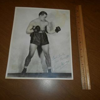 Teddy Movan Boxer Bouts,  22 Hand Signed 8 X 10 Vintage Photo