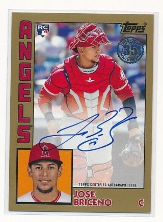 Jose Briceno 2019 Topps Series 2 1984 Auto Autograph Gold D 3/ 50 Angels Rc