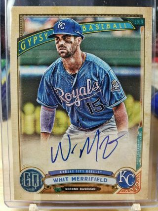2019 Topps Gypsy Queen Whit Merrifield On - Card Auto Gqa - Wm Royals