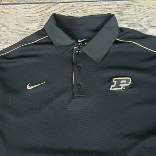 Nike Dri Fit Purdue Boilermakers Men’s Golf Polo Shirt Black Men 