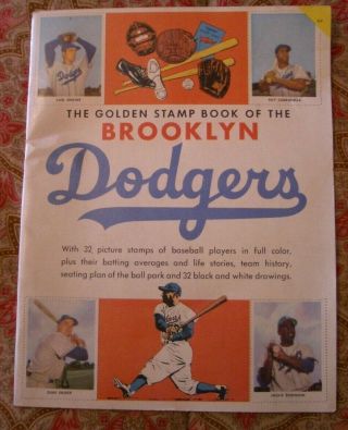 Brooklyn Dodgers 1955 Golden Stamp Book