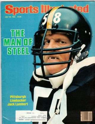 Sports Illustrated July 30,  1984 Jack Lambert Cover