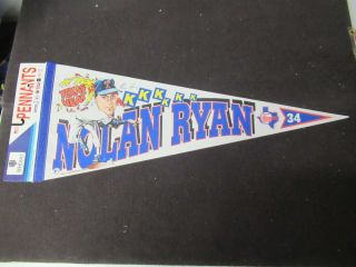 1992 Wincraft Nolan Ryan Texas Heat Felt Pennant Texas Rangers Pn149