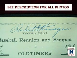 Noblespirit {3970} 1948 Autographed Robert Hannegan Banquet Program