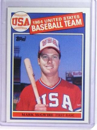 1985 Topps Mark Mcgwire Rookie Rc Oly 401 76135