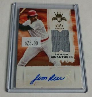 R6279 - Jim Rice - 2016 Diamond Kings - Autograph Jersey - 3/15 - Red Sox -