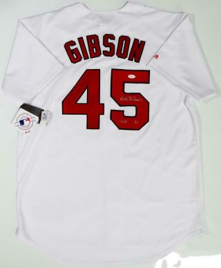 Bob Gibson Autographed St Louis Cardinals White Majestic Jersey - Jsa W Auth 5