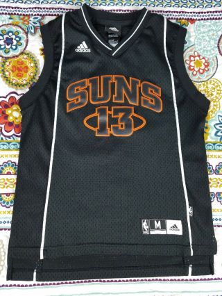 Phoenix Suns Steve Nash Adidas Basketball Jersey Sz Youth M Swingman Alternate