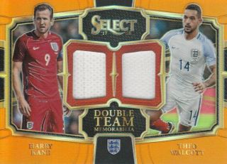 2017 - 18 Panini Select Soccer Harry Kane / Walcott Double Team Patch 75 Sp