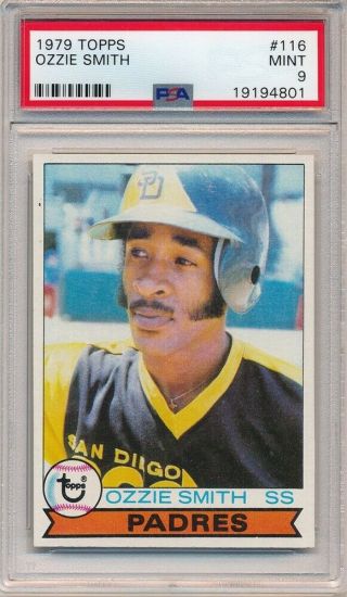Ozzie Smith 1979 Topps 116 Rc Rookie Card Padres Cardinals Hof Psa 9