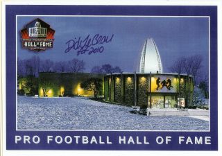 Dick Lebeau,  Pgh Steelers,  Signed Pro Football Hall Of Fame 8 X 10,  Crisp