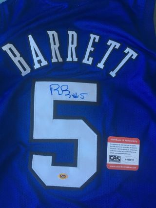 Rj Barrett Duke Blue Devils Signed Autographed Basketball Jersey Cas