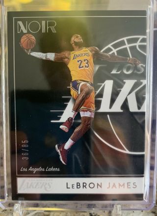 Lebron James 2018 - 19 Panini Noir Sp La Lakers Home Jersey /85 Icons
