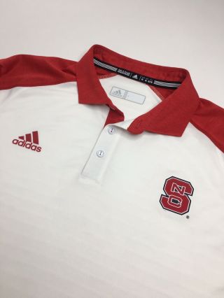 Men’s Adidas Climalite Coaches Sideline Nc State Wolfpack Polo •size Xl Euc