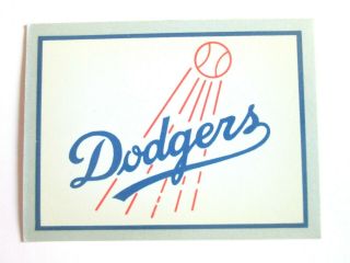 1960 Fleer Baseball Team Decals - Los Angeles Dodgers (ex - Mt)