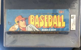 1972 Topps Baseball Empty Display Wax Box,  Rare Vintage Box Gai 8 Graded