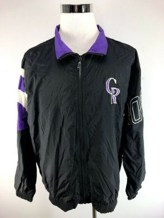 Vintage 90s Colorado Rockies Starter Full Zip Windbreaker Jacket Adult Xl
