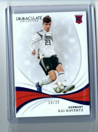 2018 - 19 Immaculate Soccer Sapphire Rc Ssp 10/25 Kai Havertz Germany Rookie Fifa