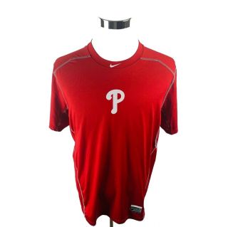Nike Pro Combat Dri - Fit Hypercool Philadelphia Phillies Red Shirt Mens Xl