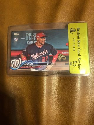 Juan Soto 2018 Topps Update Photo Variations Us300a Dugout Rc Ssp - Bgs Raw 9.  5