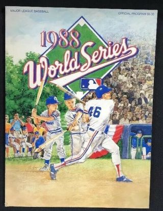 1988 World Series Game Program Los Angeles Dodgers Vs.  Oakland Athletics
