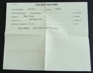 Bill George Chicago Bears 1959 Film Transparency Photo Joe Kordick Sun Times 2