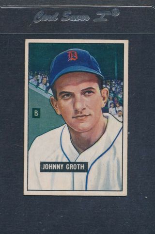 1951 Bowman 249 Johnny Groth Tigers Ex 1504