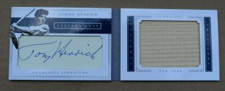 Tommy Hendrich 2016 National Treasures Legends Cuts Booklet Auto Large Bat /5