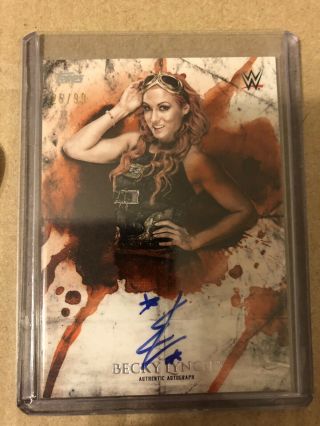 2018 Topps Wwe Undisputed Orange Becky Lynch Auto 24/99 The Man