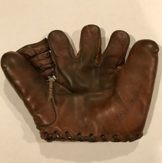 2 Vintage Bb Gloves Split Finger Jc Higgins Bob Feller,  Jc Higgins Nelson Fox
