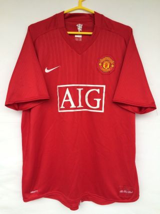 Manchester United 2007 2008 2009 Nike Home Football Soccer Shirt Jersey Camiseta