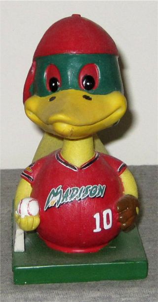 2010 Rubber Duck Maynard Minor League Bobblehead - Madison Mallards 3