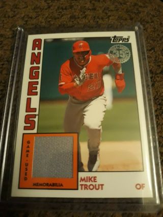 2019 Topps Series 2 Mike Trout Game - Memorabilia Jersey Relic Sp Angels