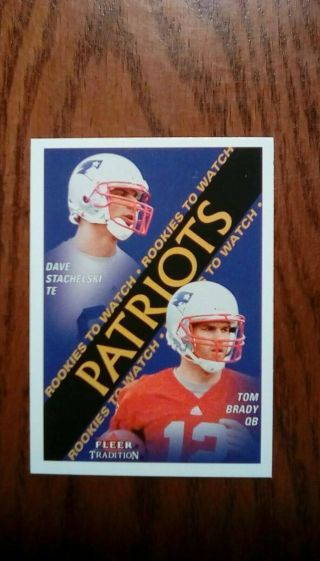 2000 Fleer Tom Brady 352 England Patriots Rookie,  Nmt - Mt.