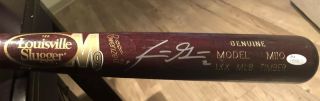 Scooter Gennett Game Autographed Louisville Slugger M110 Baseball Bat Jsa