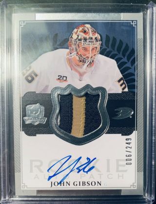2013 - 14 Upper Deck The Cup Rookie Patch Auto /249 John Gibson